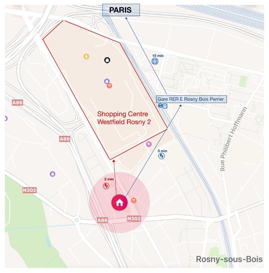 2 Pieces Proche Du Centre Paris 15 Min Leilighet Rosny-sous-Bois Eksteriør bilde